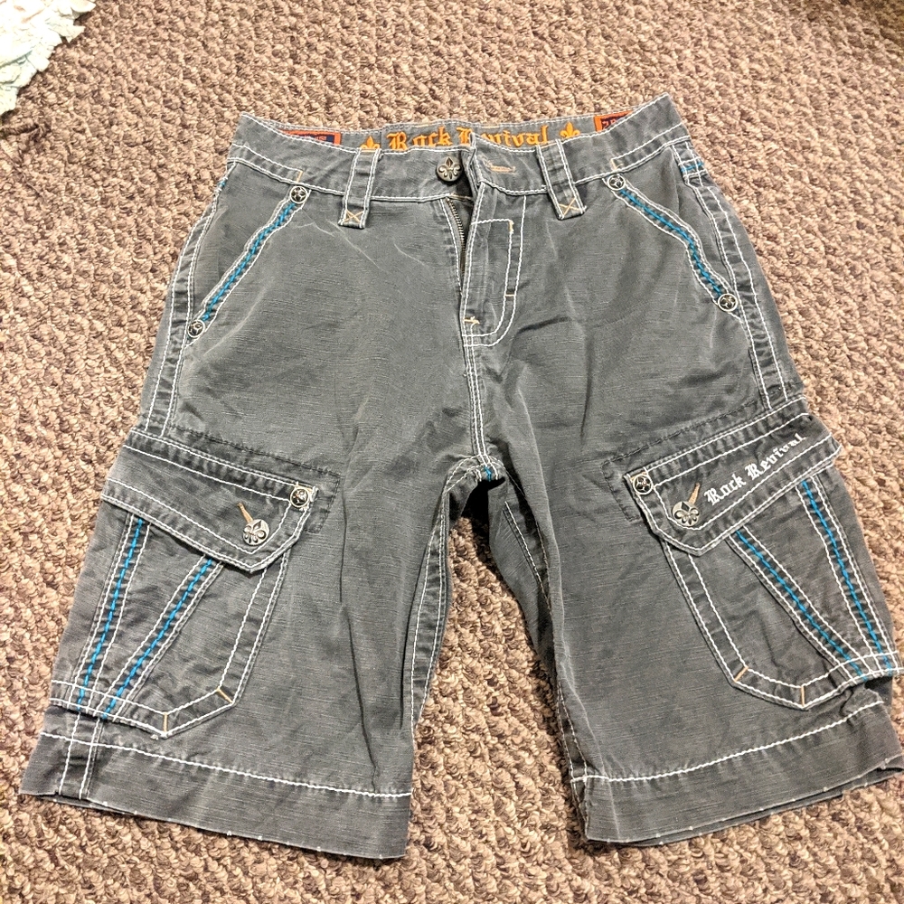 Rock revival men shorts grey